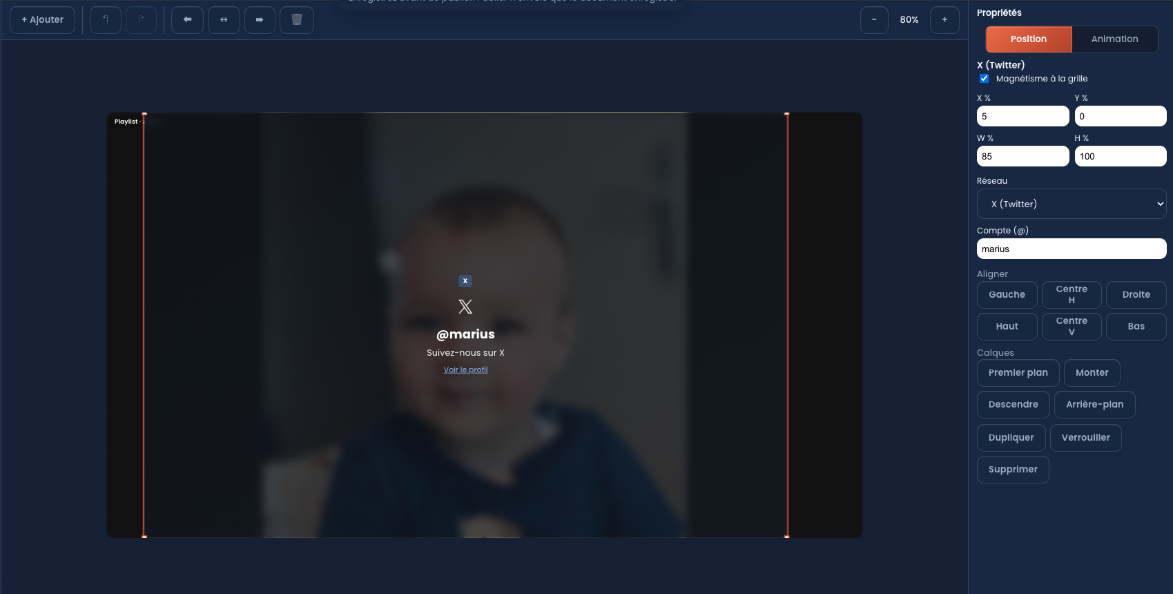 Studio Marius — widgets et réseaux sociaux