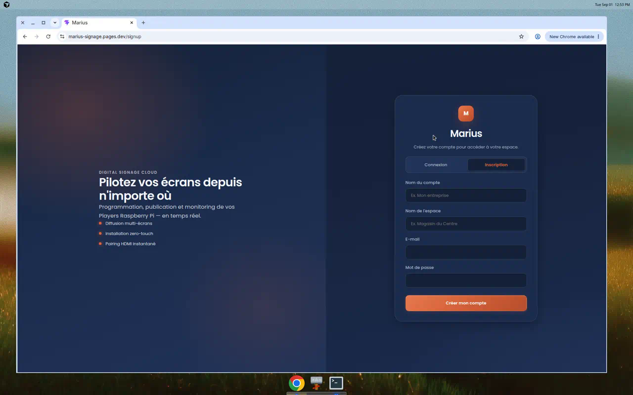 Marius signup